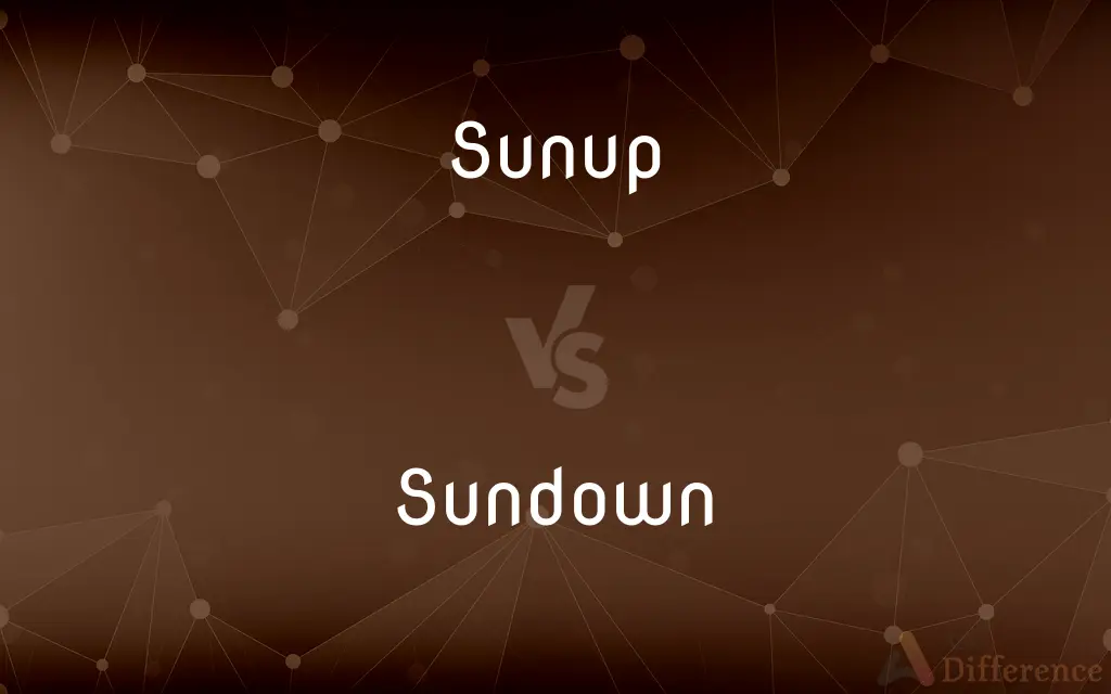 Sunup vs. Sundown — What's the Difference?