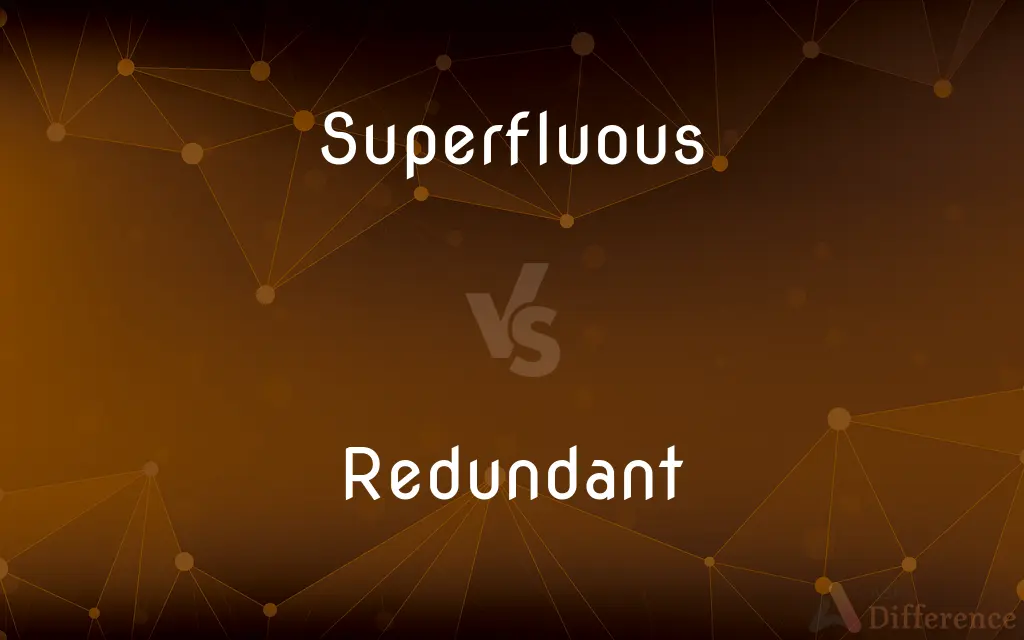 Superfluous vs. Redundant — What's the Difference?