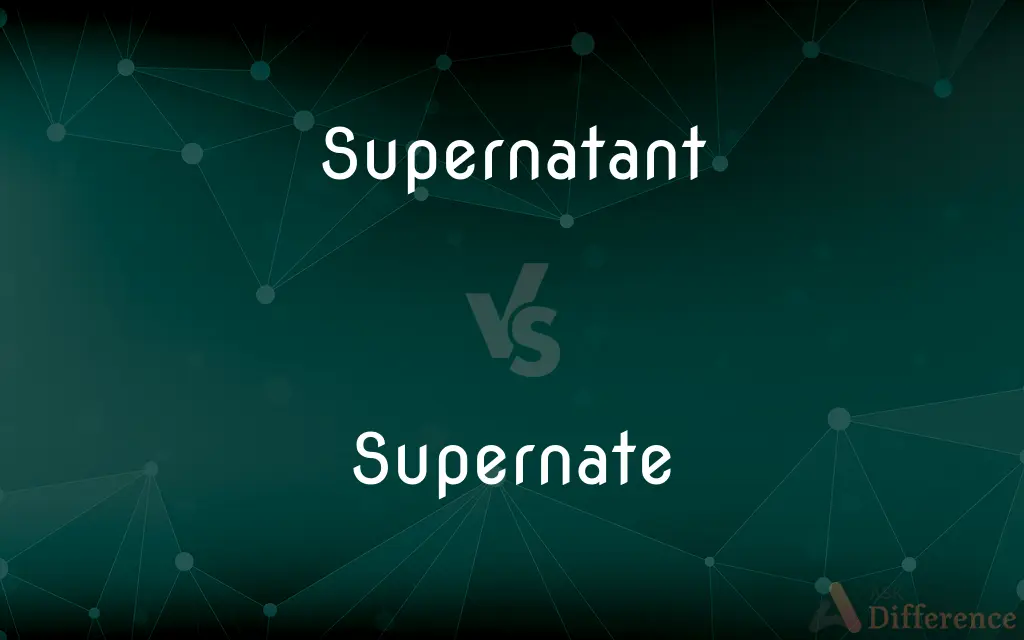 Supernatant vs. Supernate — What's the Difference?