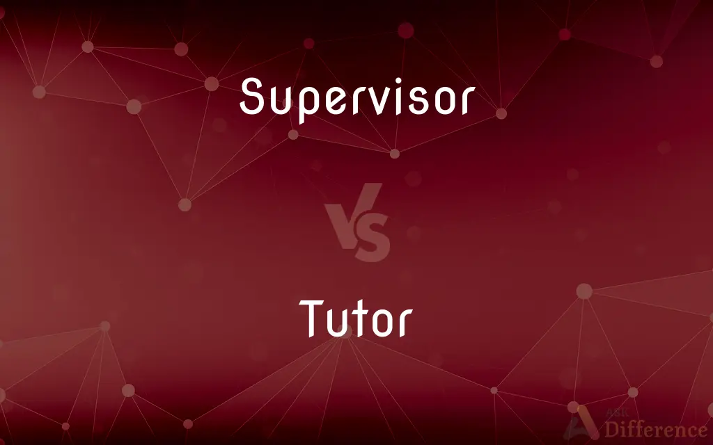 Supervisor vs. Tutor — What's the Difference?