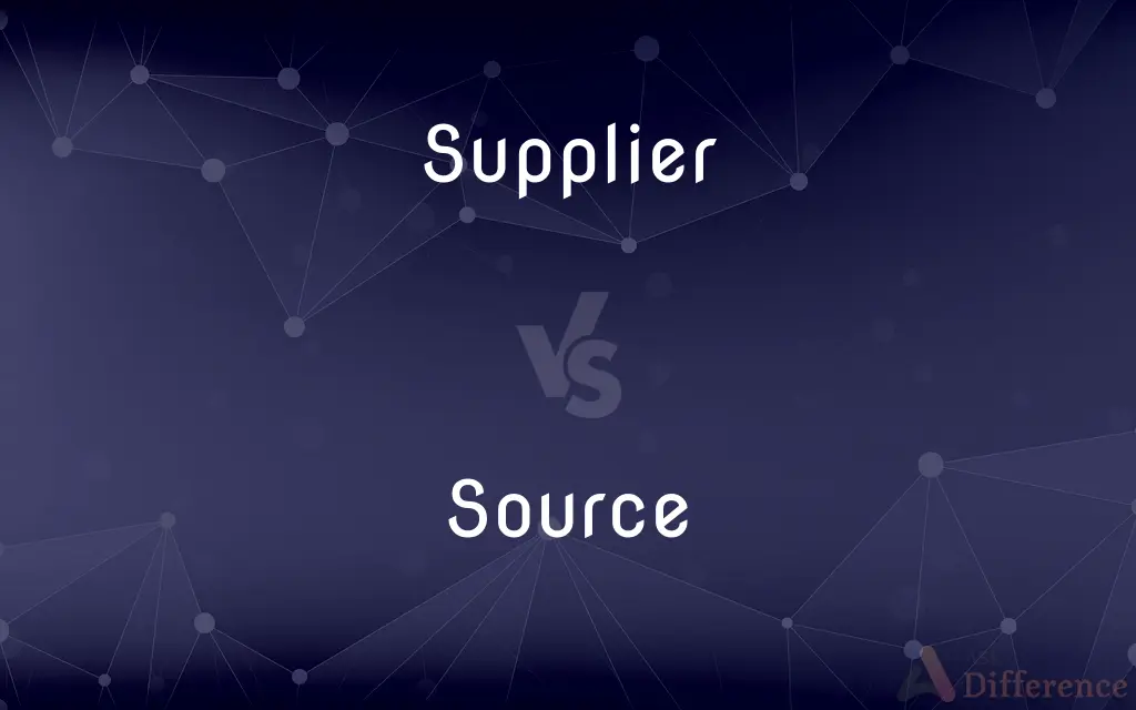 Supplier vs. Source — What's the Difference?