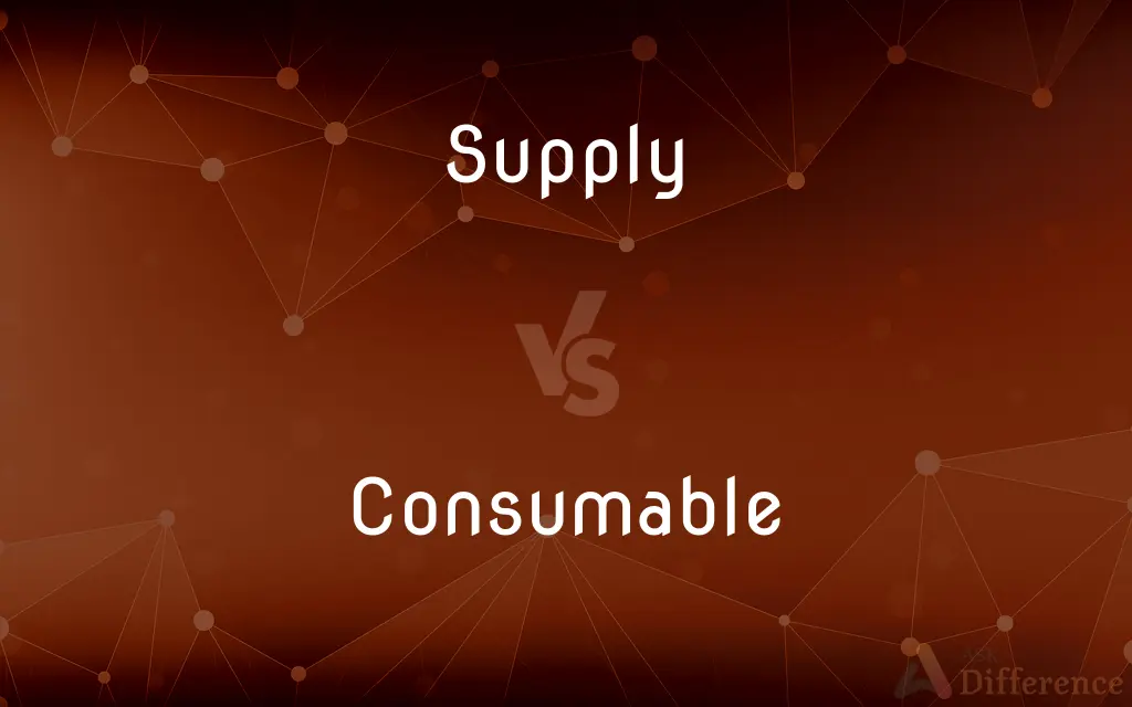 Supply vs. Consumable — What's the Difference?
