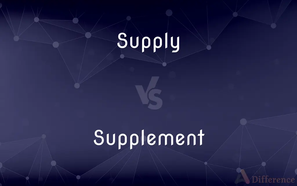 Supply vs. Supplement — What's the Difference?