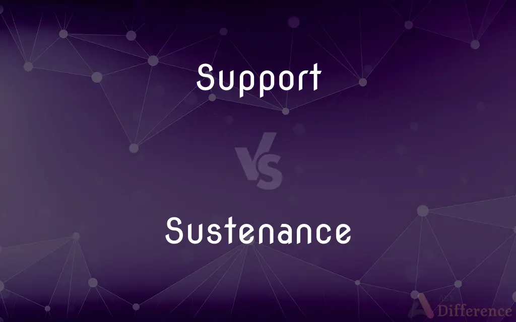Support vs. Sustenance — What's the Difference?