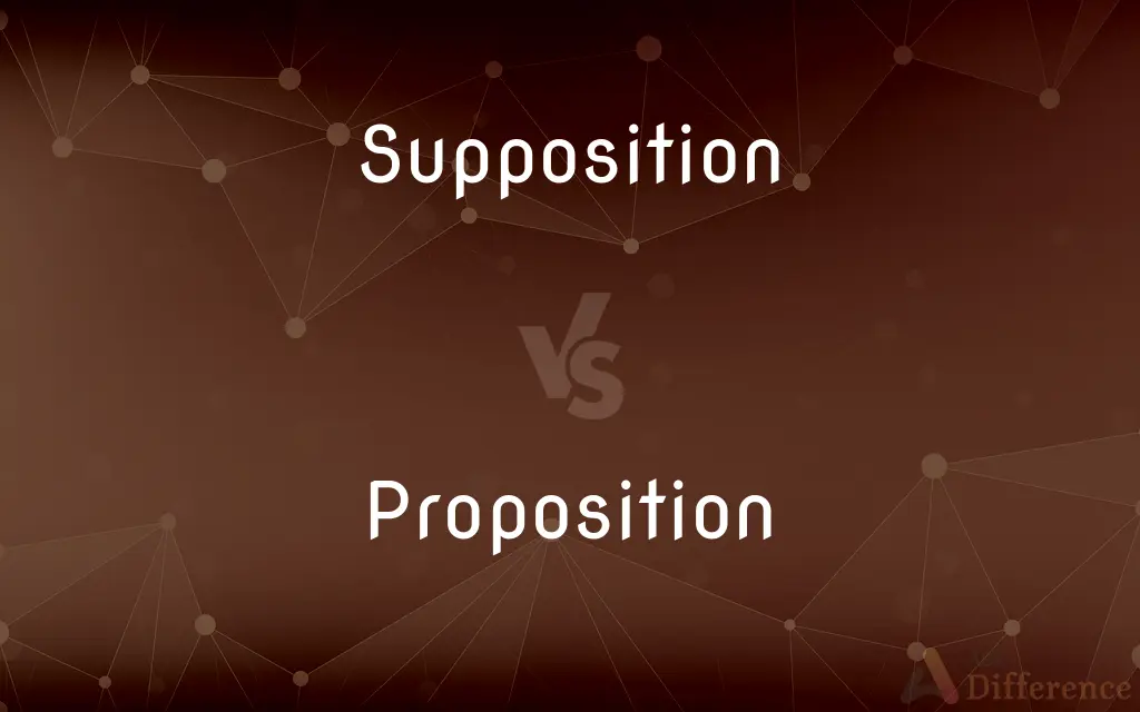Supposition vs. Proposition — What's the Difference?