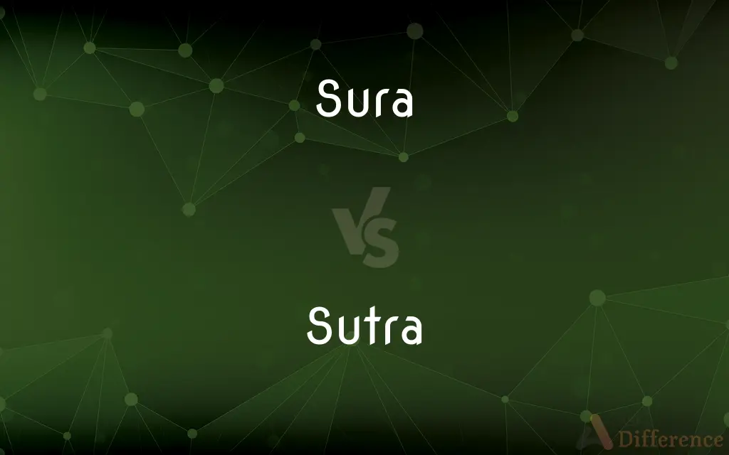 Sura vs. Sutra — What's the Difference?