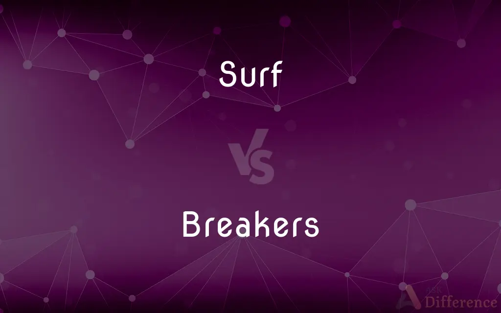 Surf vs. Breakers — What's the Difference?
