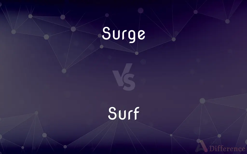 Surge vs. Surf — What's the Difference?