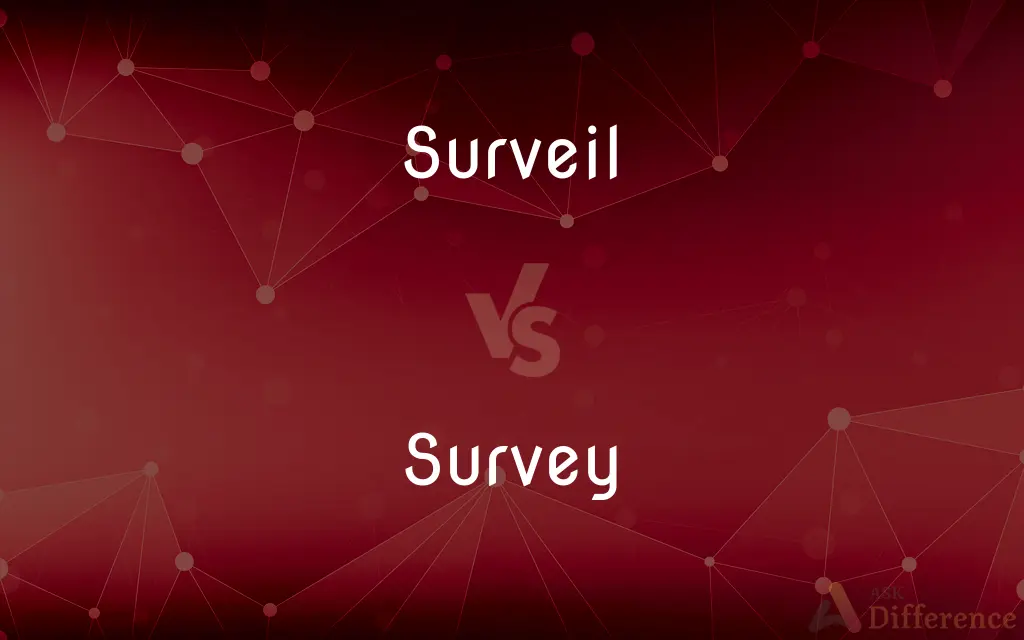 Surveil vs. Survey — What's the Difference?