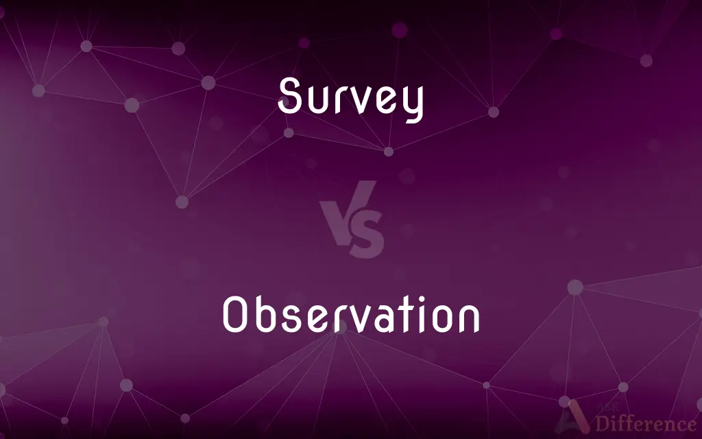 Survey vs. Observation — What's the Difference?