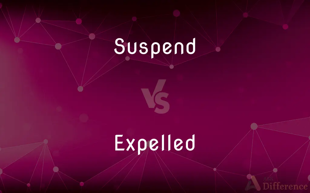 Suspend vs. Expelled — What's the Difference?