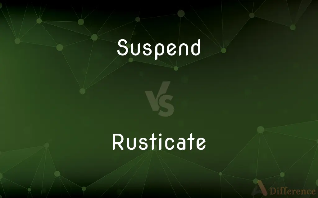 Suspend vs. Rusticate — What's the Difference?