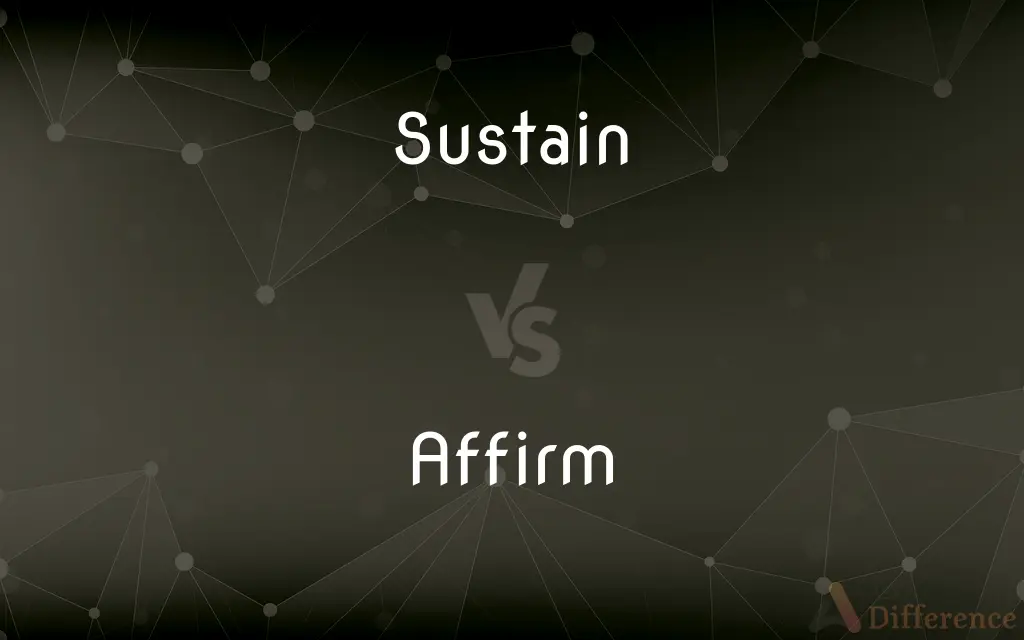 Sustain vs. Affirm — What's the Difference?
