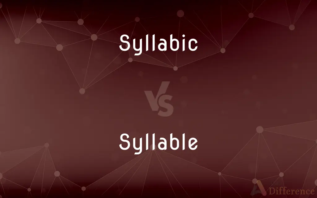 Syllabic vs. Syllable — What's the Difference?