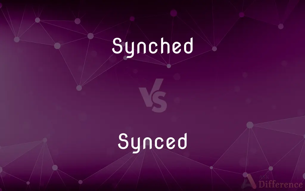 Synched vs. Synced — What's the Difference?