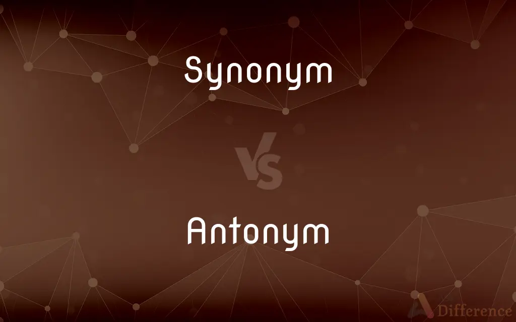 Synonym vs. Antonym — What's the Difference?