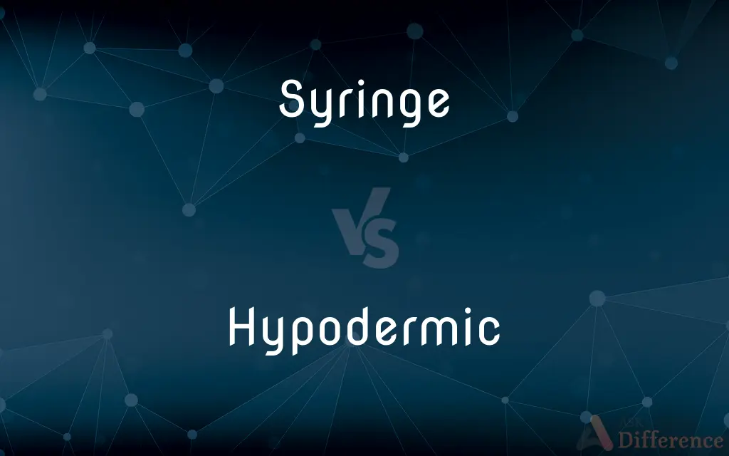 Syringe vs. Hypodermic — What's the Difference?
