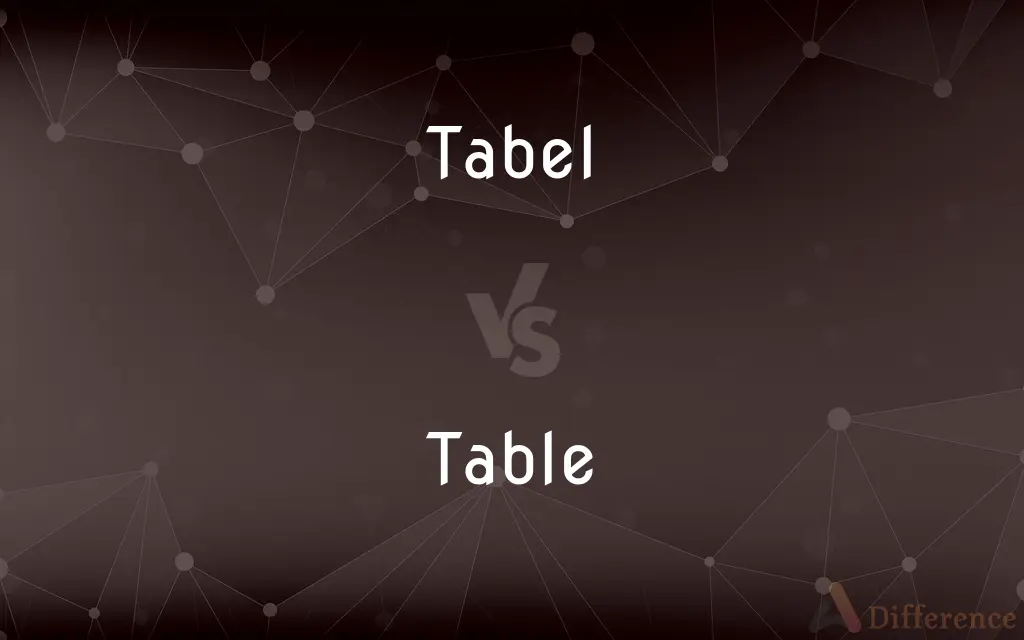 Tabel vs. Table — Which is Correct Spelling?