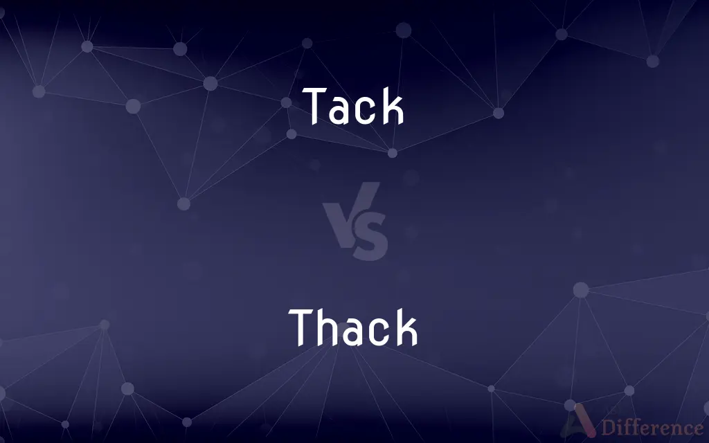 Tack vs. Thack — What's the Difference?