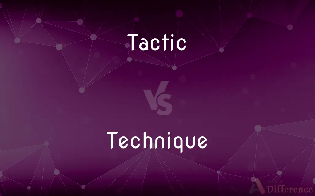 Tactic vs. Technique — What's the Difference?