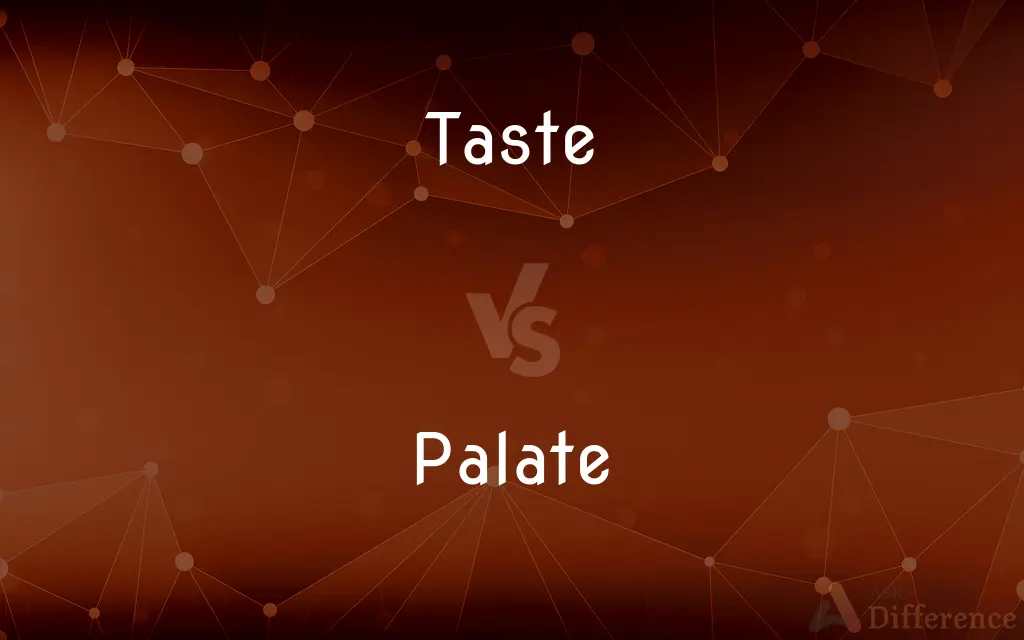 Taste vs. Palate — What's the Difference?