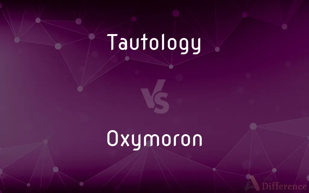 Tautology vs. Oxymoron — What's the Difference?