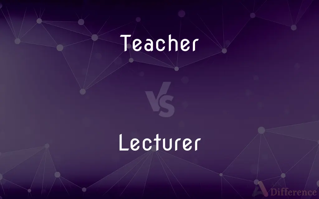 Teacher vs. Lecturer — What's the Difference?