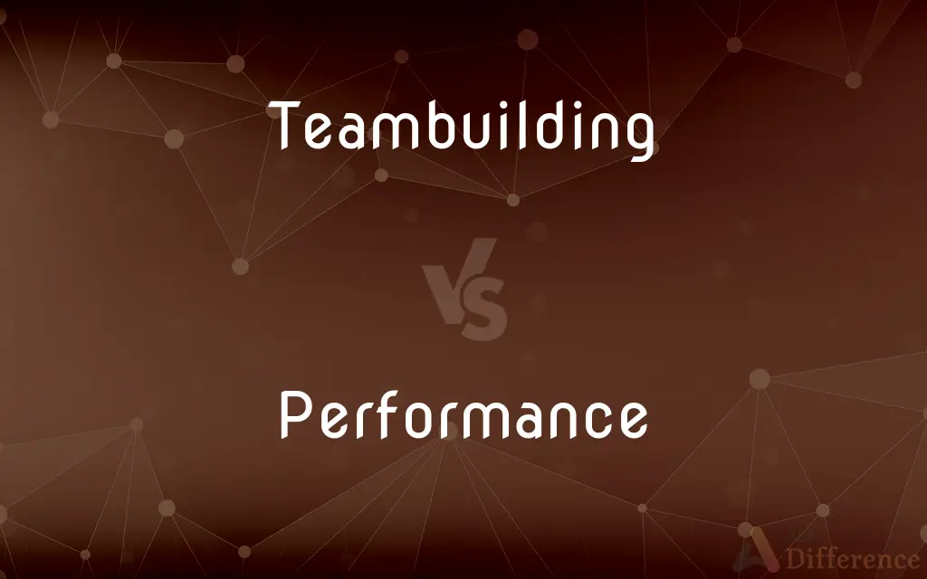 Teambuilding vs. Performance — What's the Difference?