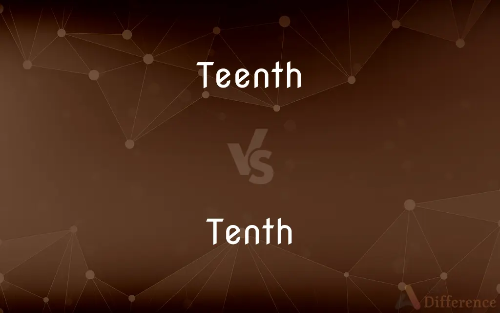 Teenth vs. Tenth — What's the Difference?