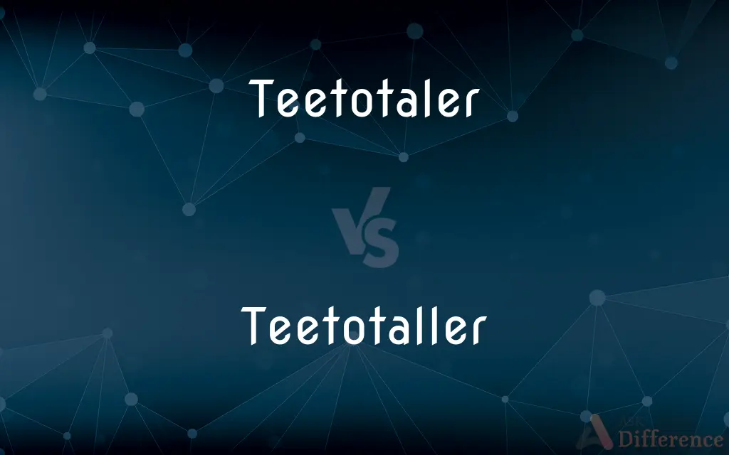 Teetotaler vs. Teetotaller — What's the Difference?