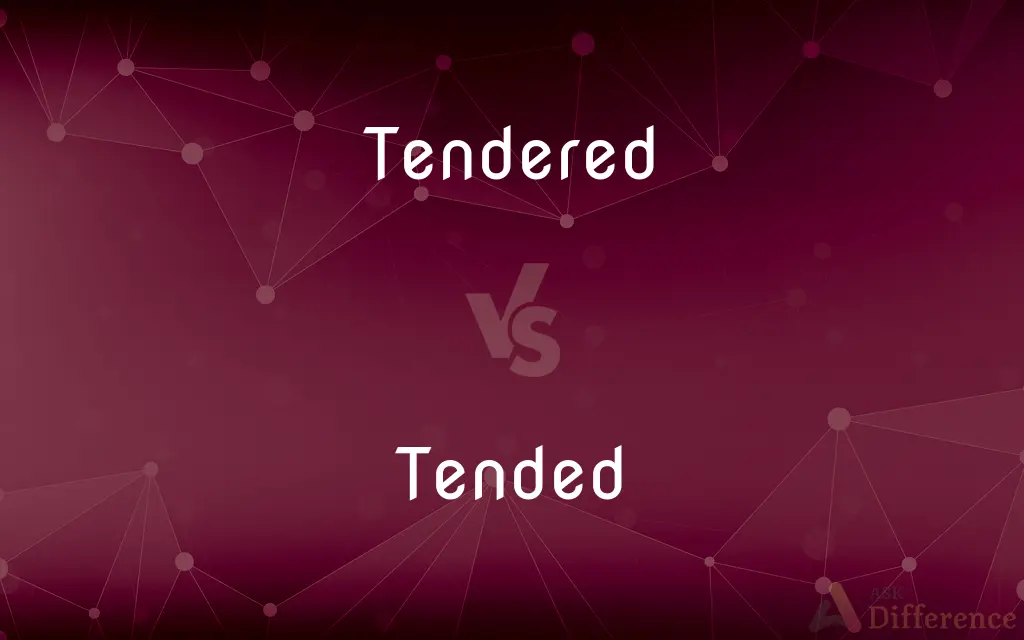 Tendered vs. Tended — What's the Difference?