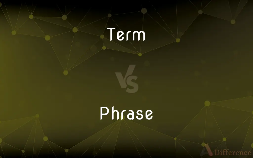 Term vs. Phrase — What's the Difference?