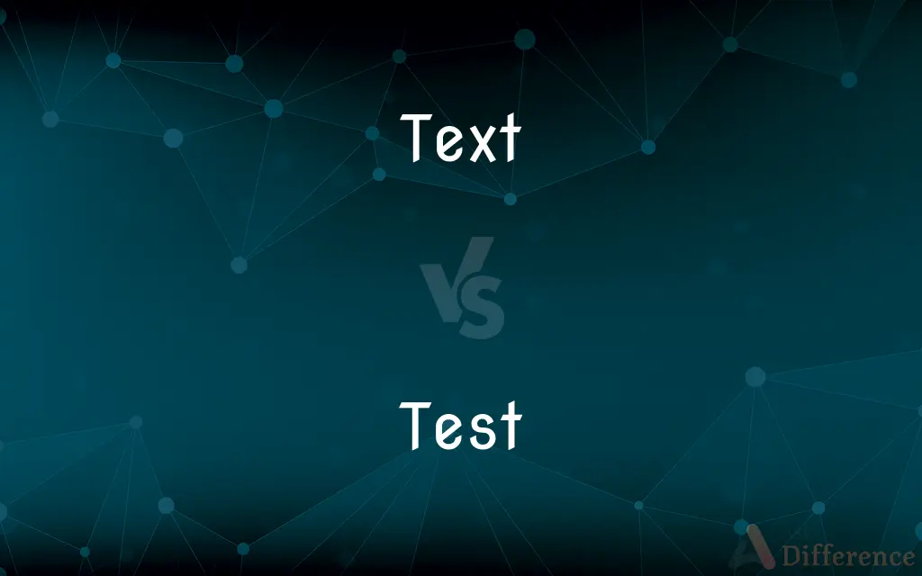 Text vs. Test — What's the Difference?