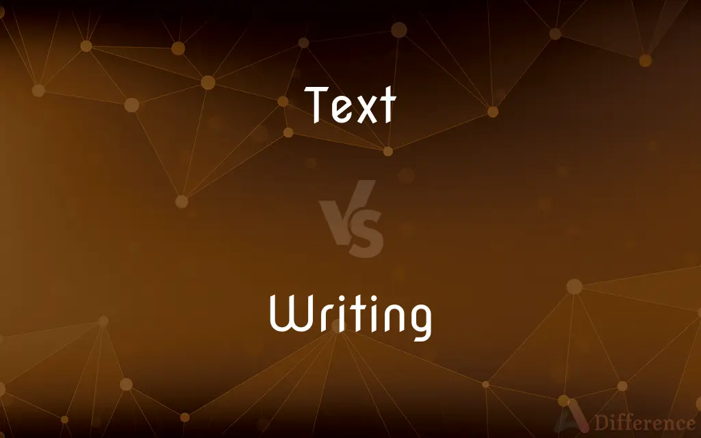 Text vs. Writing — What's the Difference?