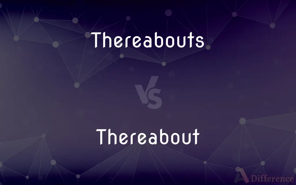 Thereabouts vs. Thereabout — What's the Difference?