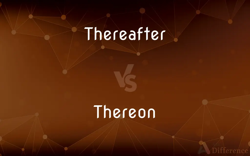 Thereafter vs. Thereon — What's the Difference?