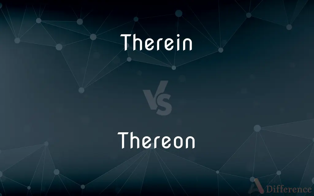 Therein vs. Thereon — What's the Difference?