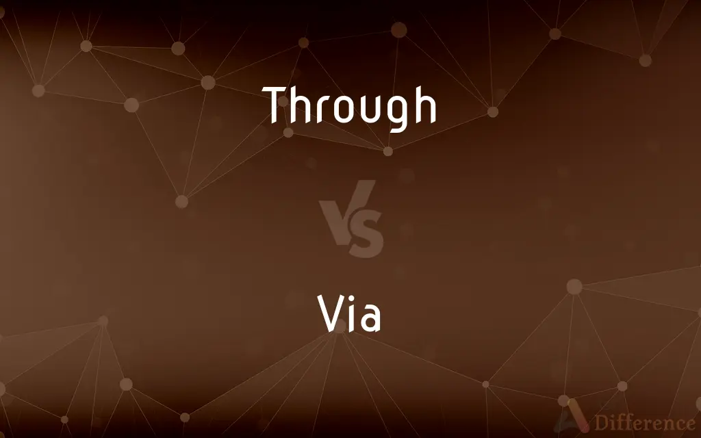 Through vs. Via — What's the Difference?