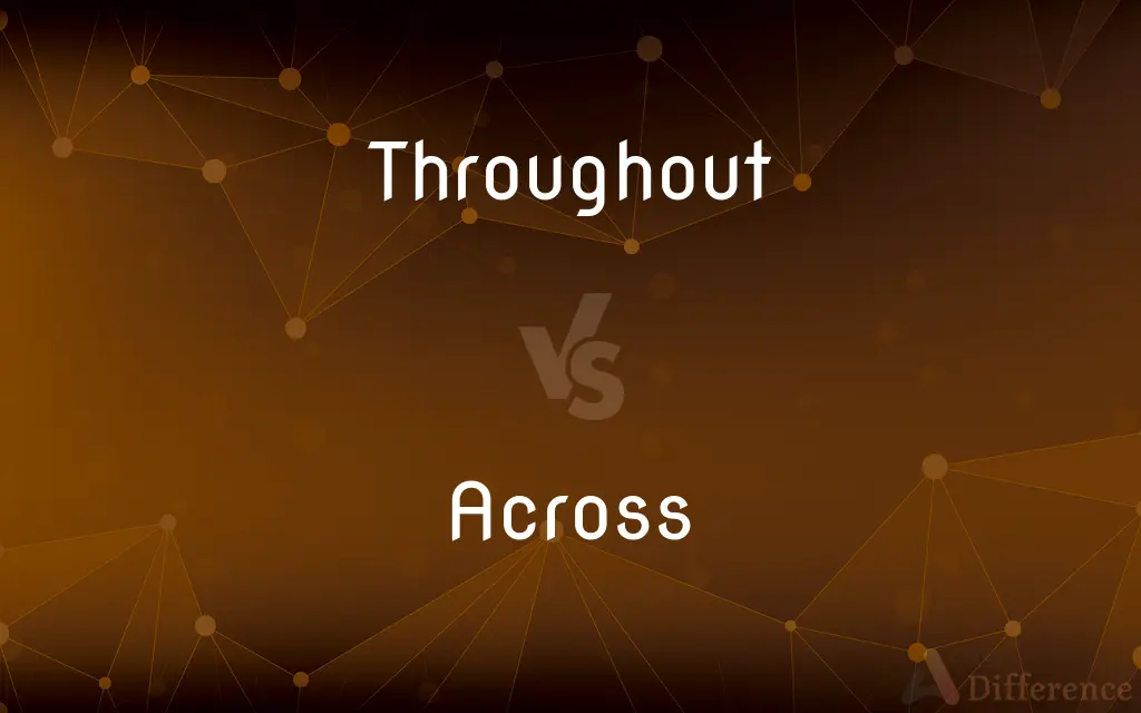 Throughout vs. Across — What's the Difference?