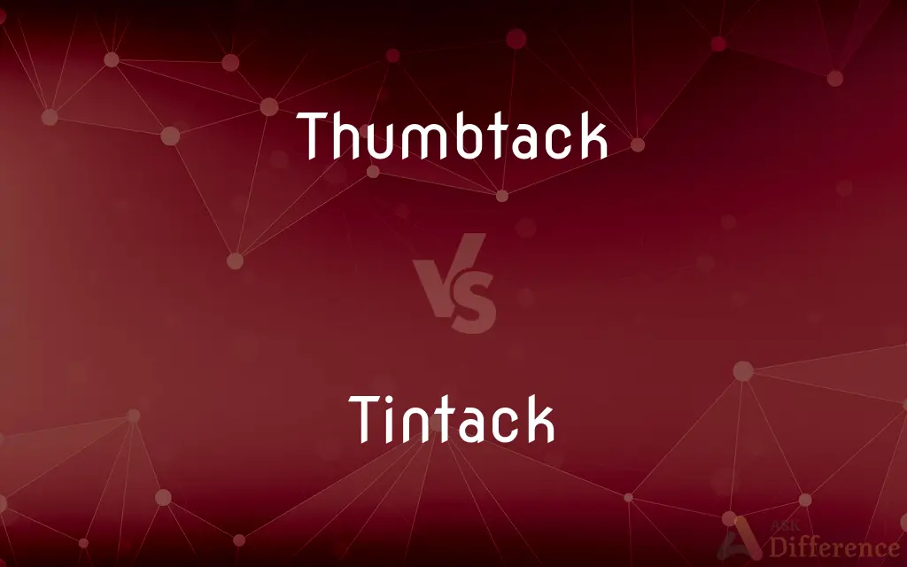 Thumbtack vs. Tintack — What's the Difference?