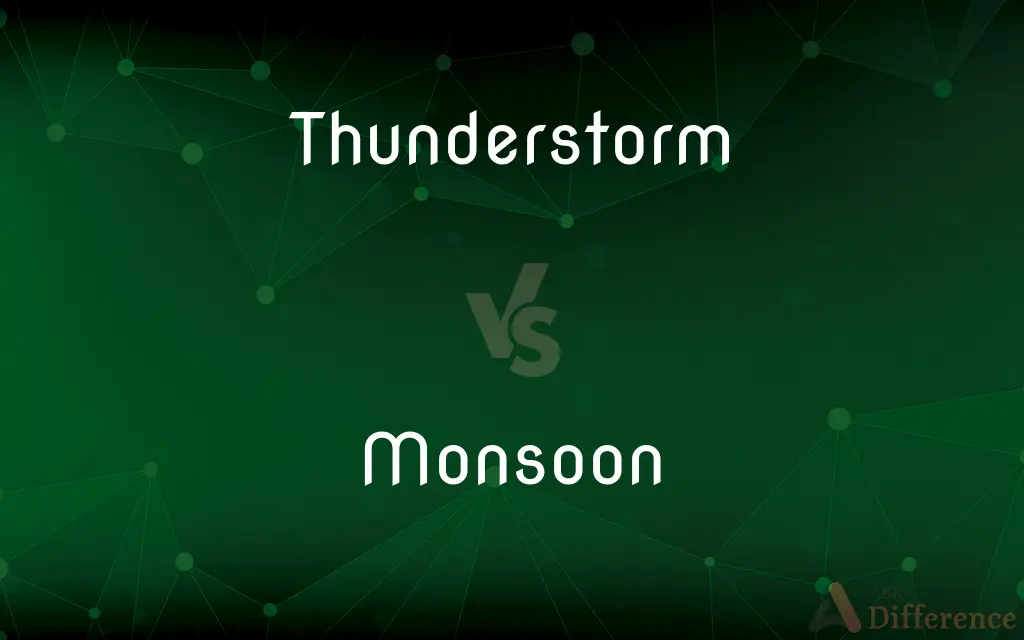 Thunderstorm vs. Monsoon — What's the Difference?