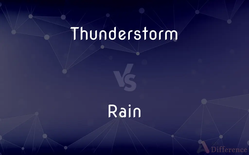 Thunderstorm vs. Rain — What's the Difference?