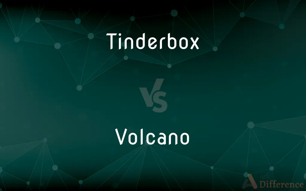 Tinderbox vs. Volcano — What's the Difference?