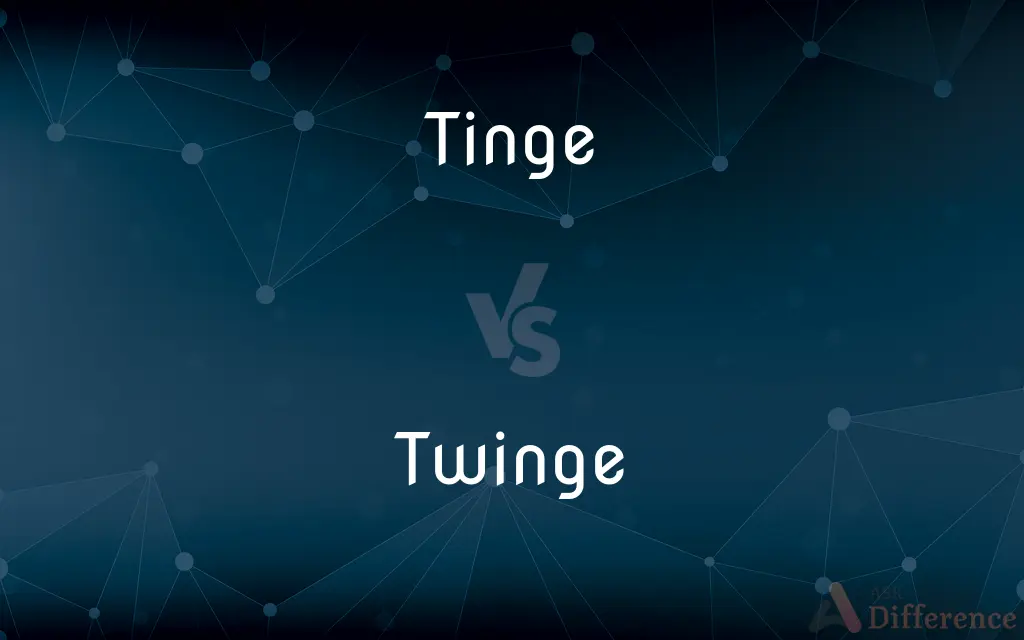 Tinge vs. Twinge — What's the Difference?