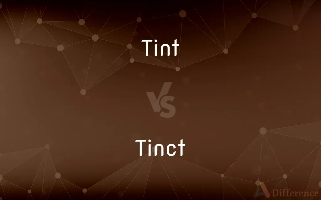 Tint vs. Tinct — What's the Difference?