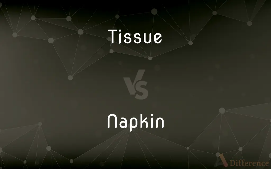 Tissue vs. Napkin — What's the Difference?