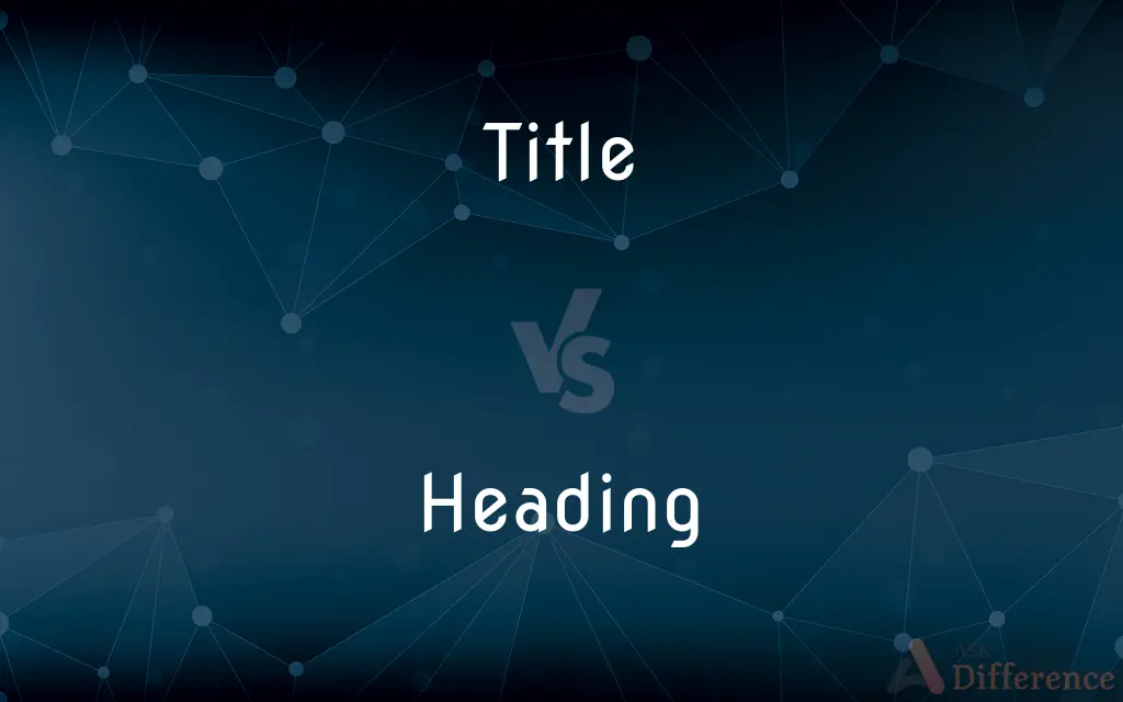 Title vs. Heading — What's the Difference?