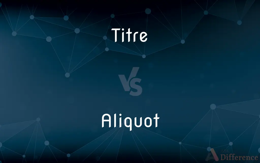 Titre vs. Aliquot — What's the Difference?