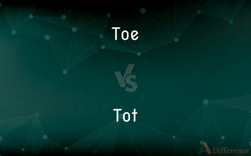 Toe vs. Tot — What's the Difference?