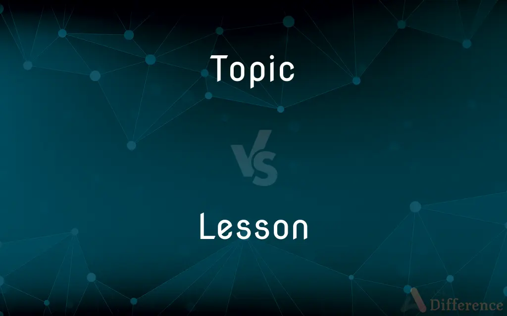 Topic vs. Lesson — What's the Difference?